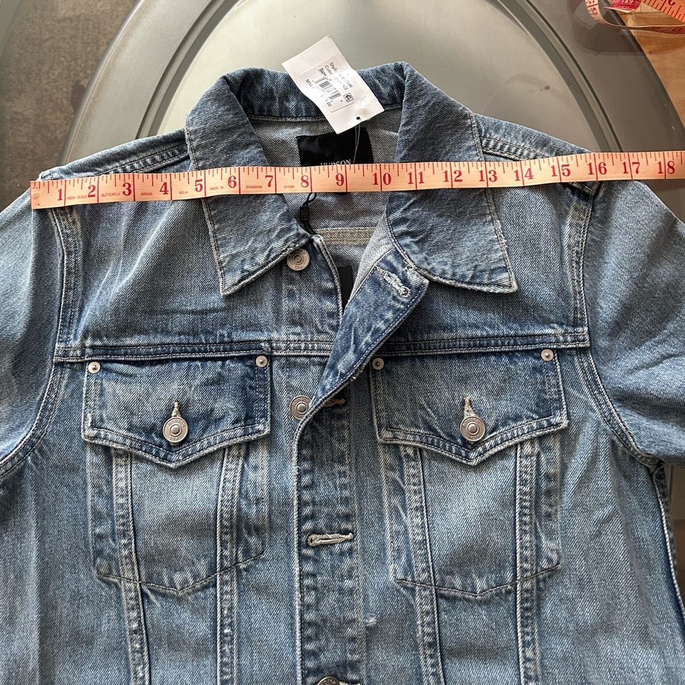 NWT Hudson Distress Cropped Trucker Jean Jacket - Picture 11 of 12